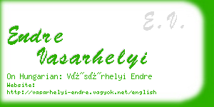 endre vasarhelyi business card